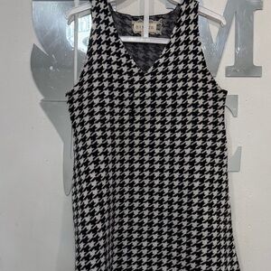 Brioni Monochrome Houndstooth Mini Dress